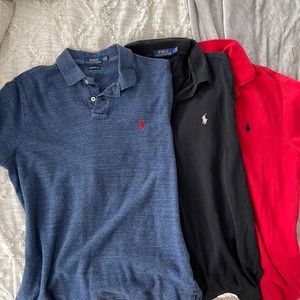 3 slim fit polos